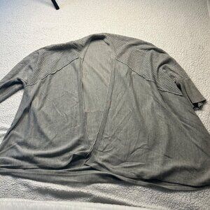 Apt. 9 Womens Gray Acrylic Open Cardigan 1X
